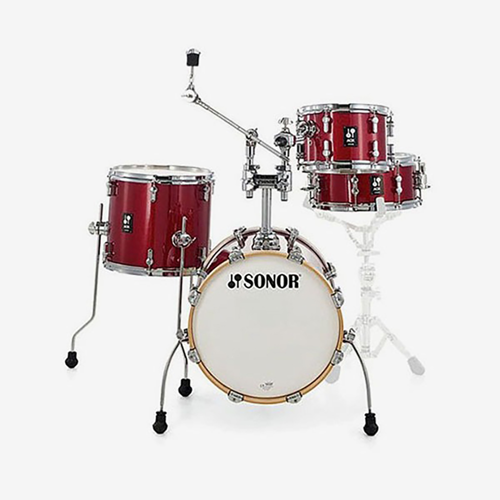 SONOR AQX 4기통 재즈 드럼세트 Jazz Red Moon Sparkle 색상 쉘팩