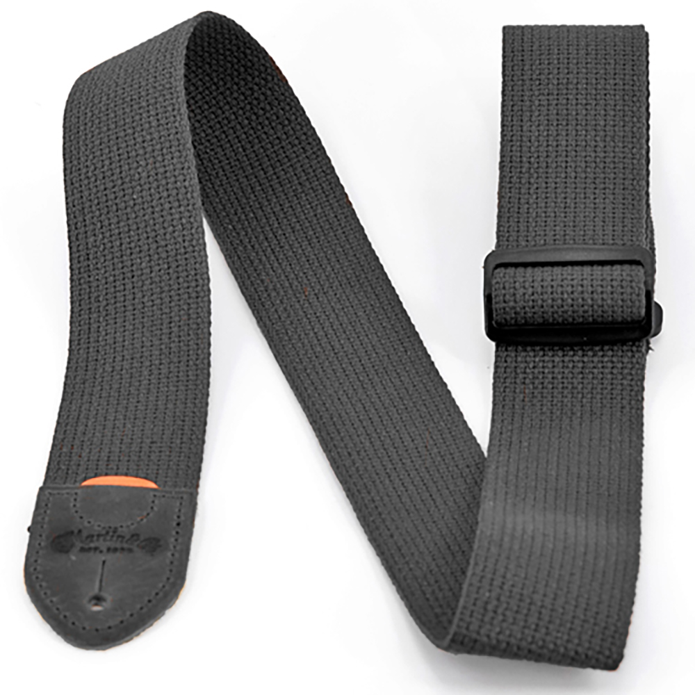 Basic cotton weave strap with pick holder (black) / 18A0104